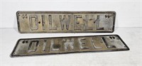 (2) Vintage Metal "OILWELL" Signs