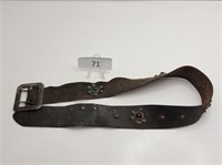 Vintage Thin Leather "Jeweled" Gun Belt