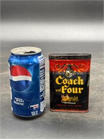COACH AND FOUR VERTICAL POCKET TOBACCO TIN