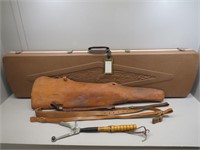 Gun Guard hard sided long gun case, leather rifle