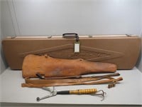Gun Guard hard sided long gun case, leather rifle