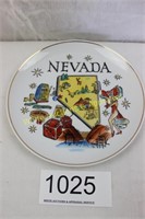 Nevada Souvenir Plate - Gold Gild