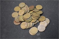 Lot of 50 Unsearched Wheat Cents