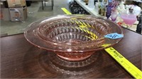 PINK DEPRESSION GLASS FRUIT BOWL