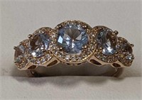 (W) Beautiful Tiara Rose Gold Over Sterling