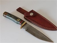 Damascus Knife With Sheath