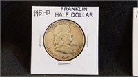 1951D Franklin Half Dollar