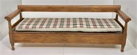 Country Empire bench, natural finish, lift seat