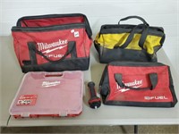 Milwaukee Tool Bag w/ Bags & Case, Yellow Tool Bag