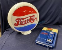 Vintage Pepsi, wall, phone, gas pump globe