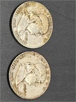 2- Franklin Half Dollars 1952 & 1954