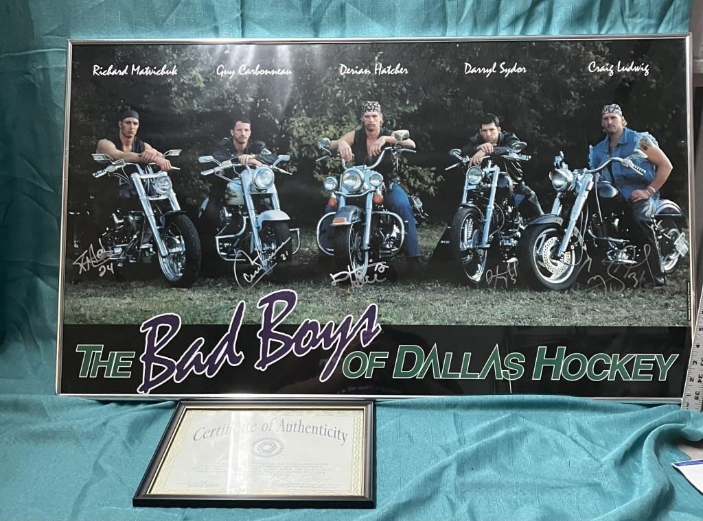 The bad boys of Dallas Hockey Signed Autographed