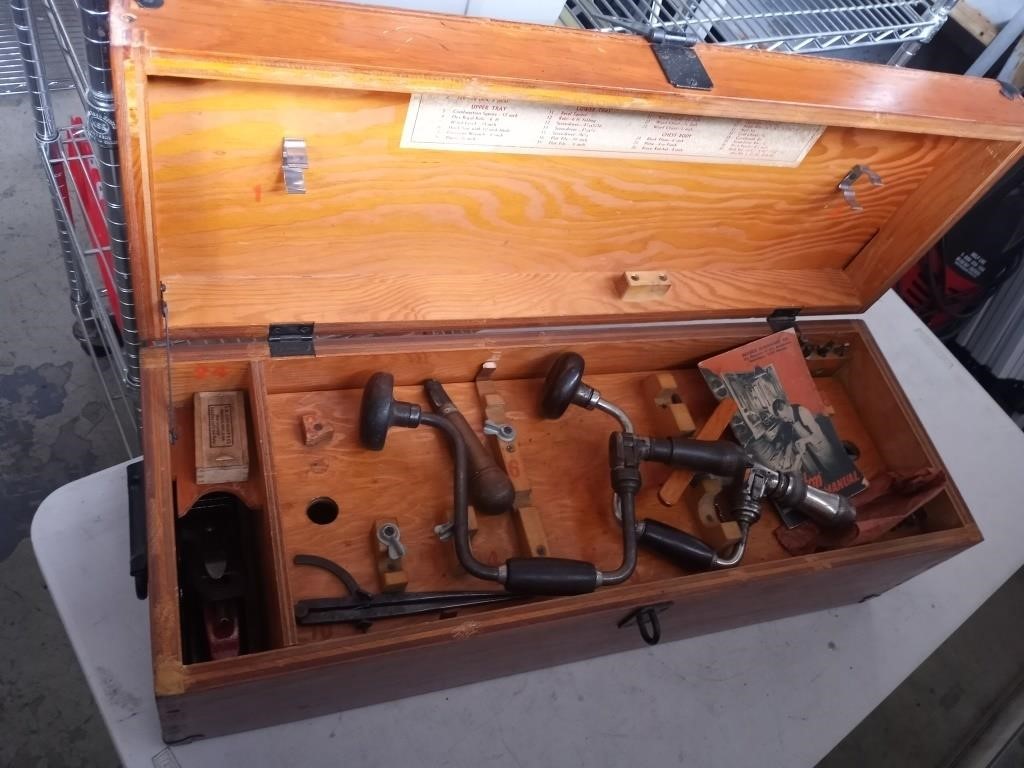 Vintage Large Toolbox packed with Neat Tools