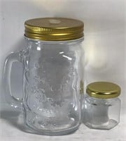 New 2 Glass Jars