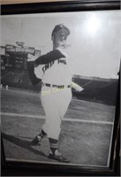 Vintage B/w Unknown Cleveland Indians Ball Player