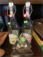 Bottles And Candle Holder