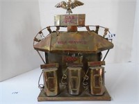 9" x 12"h Musical Copper Gas Station