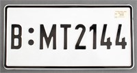 James Bond License Plate Movie Prop