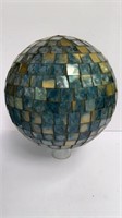 Glass Tile Mosaic Blue Gazing Ball Garden Globe