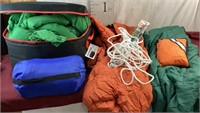 Assorted Camping Equipment, New Collapsible Cooler