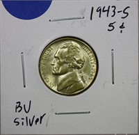 1943-S Silver Wartime Jefferson Nickel BU