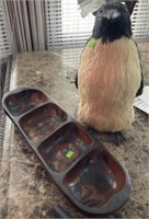 Penguin And Wood Divided Tray