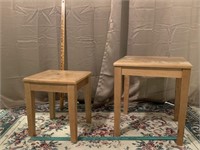 2 wooden tables