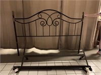 Metal headboard and bed frame