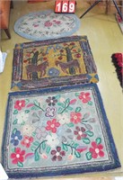 3 hooked rugs (as found)