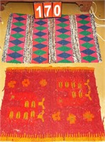 2 woven scatter rugs