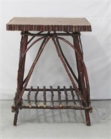 Rustic Birch Twig Side Table