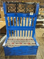 Blue Wood Bench and Racks