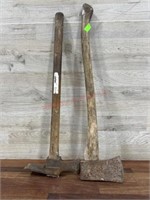 Wooden axe & pick axe