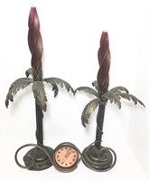 Metal Palm Tree Candle Holders
