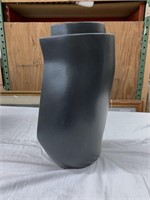 Contemporary black ceramic vase