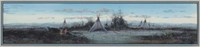 GUY ROWBURY (20TH C.) GOUACHE NATIVE AMERICAN CAMP