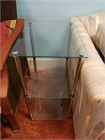 Pair of glass end table