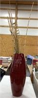 Vase 24in w/dried grass & bamboo 56in