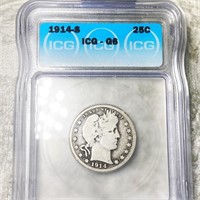 1914-S Barber Silver Quarter ICG - G6