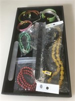 Tray lot of assorted jewelry. Tray not included.