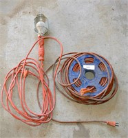 Extension Cord w/Reel and also a Shop Light