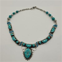 TURQUOISE STONE STATEMENT NECKLACE