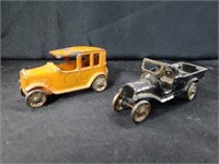 (2) Early Pot Metal Toy Vehicles