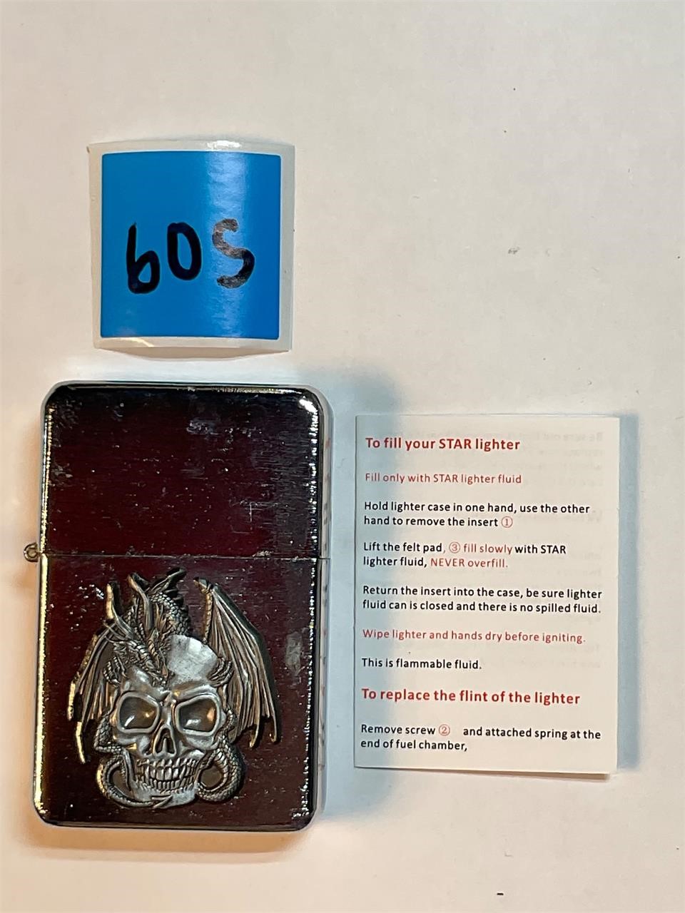 Get The Edge Star Skull w Dragon Lighter