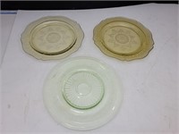 Yellow and green depression ware