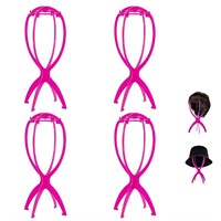 MILLYSHINE Collapsible Wig & Hat Stand,4Pack