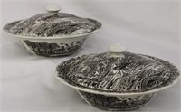 4PC CHINA-DICKENS COACHING DAYS ENOCH WEDGEWOOD