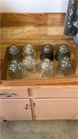 8 glass insulators