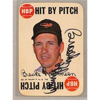 1968 Topps Game Brooks Robinson Signed Card