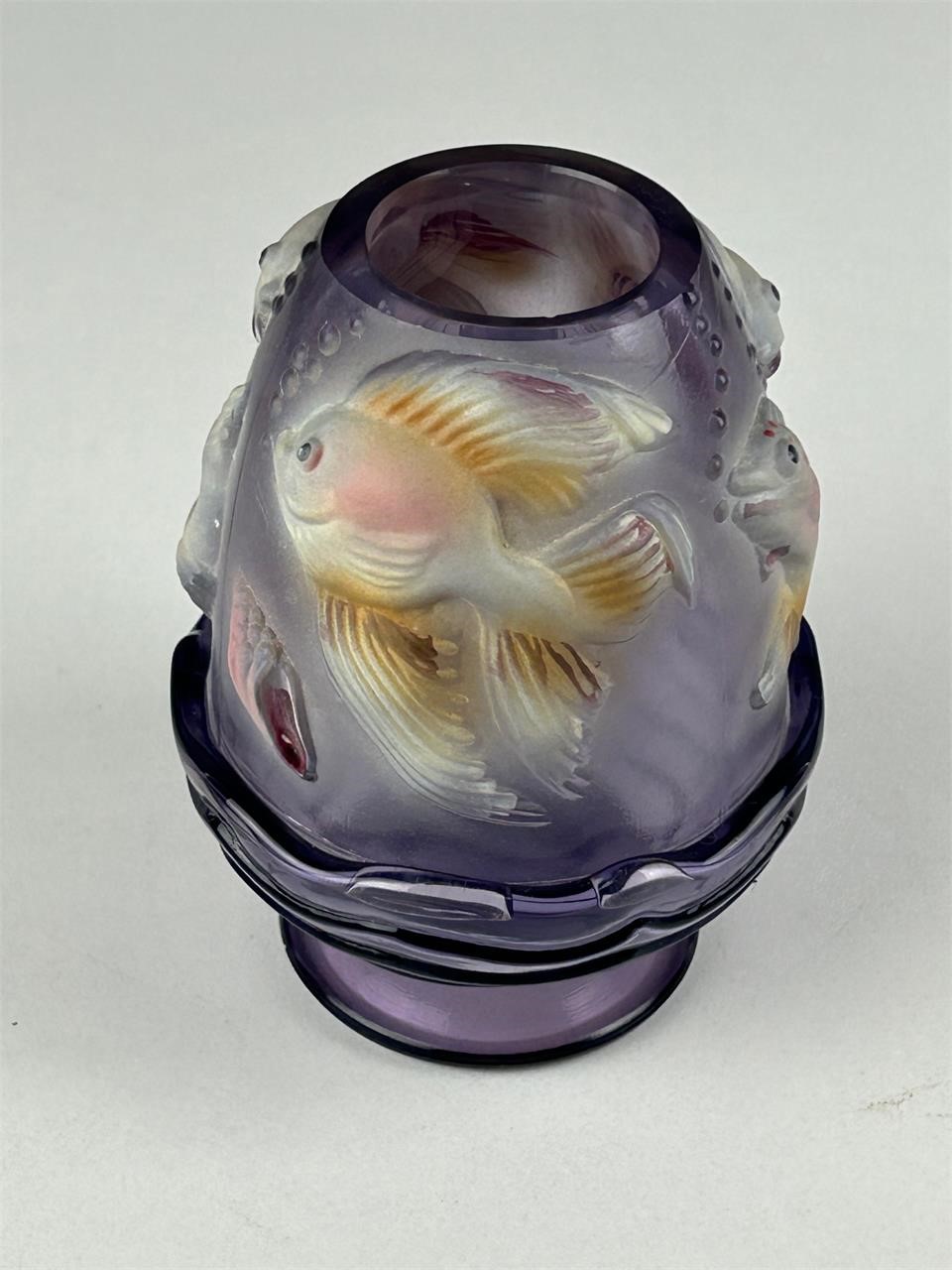 Fenton Fish Fairy Lamp